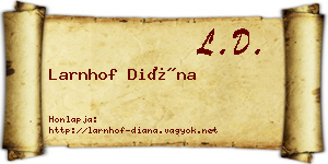 Larnhof Diána névjegykártya